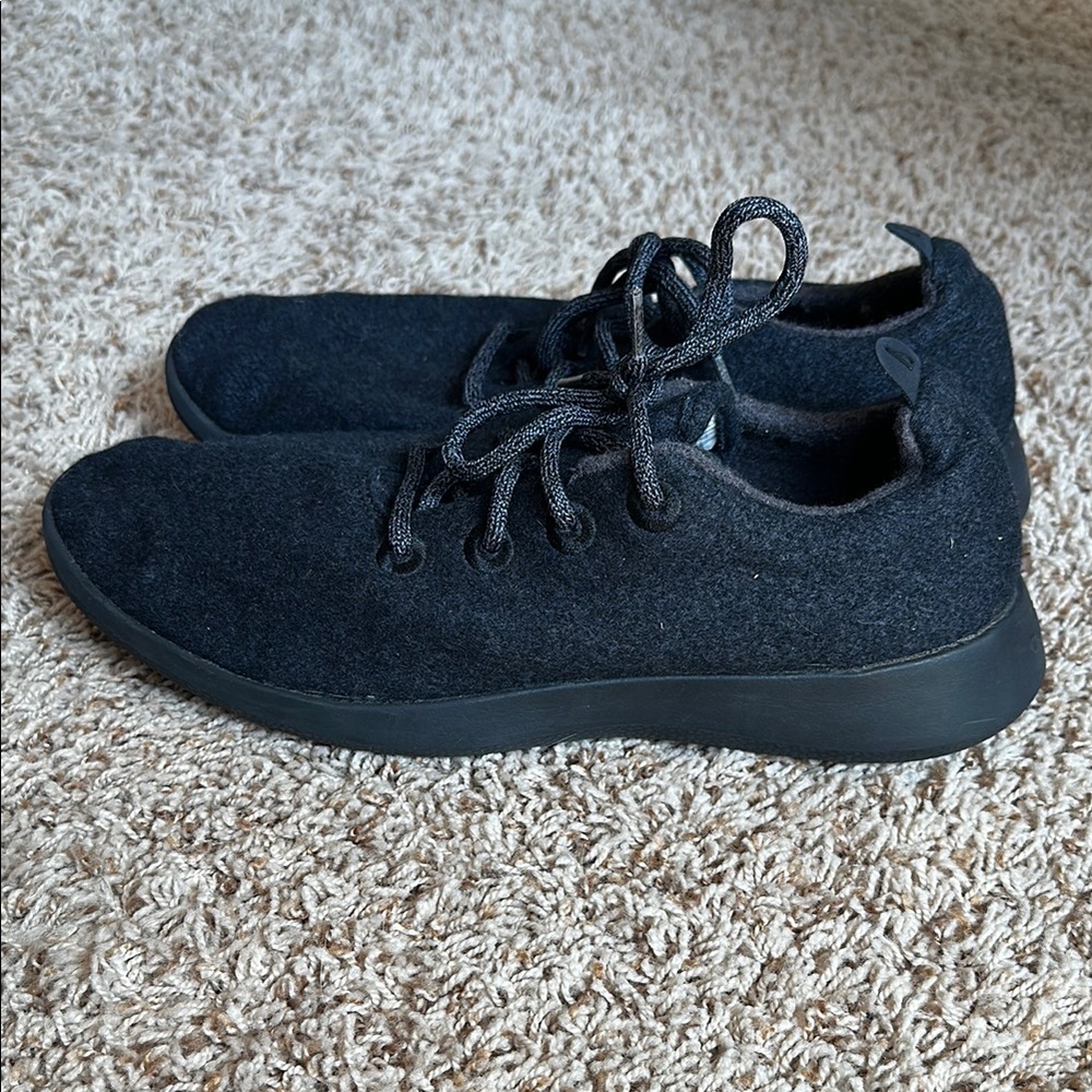 Men's Black Wool Sneakers